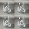 Name & Initial (Girly) Set of Four Personalized Stemless Wineglasses (Approval)