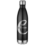 Name & Initial (Girly) Water Bottle - 26 oz. Stainless Steel - Laser Engraved (Personalized)