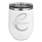 Name & Initial (Girly) Stainless Wine Tumblers - White - Double Sided - Front