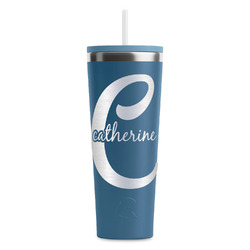 Name & Initial (Girly) RTIC Everyday Tumbler with Straw - 28oz (Personalized)