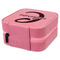 Name & Initial (Girly) Travel Jewelry Boxes - Leather - Pink - View from Rear