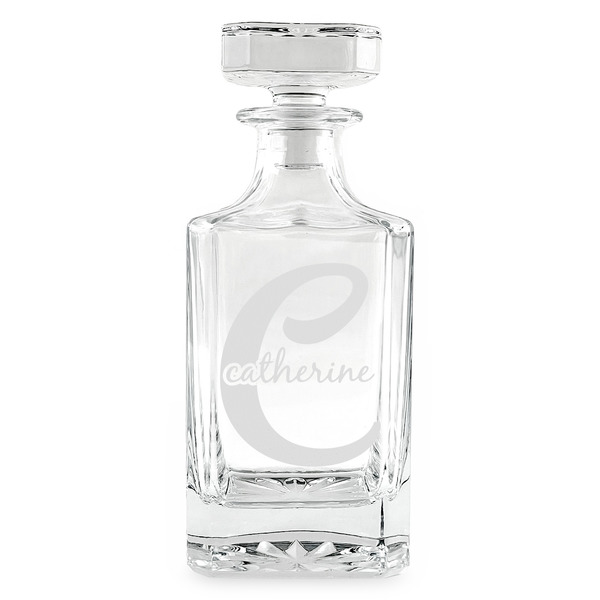 Name & Initial (Girly) Whiskey Decanter - 26oz Square - APPROVAL