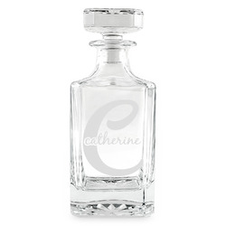 Name & Initial (Girly) Whiskey Decanter - 26 oz Square (Personalized)