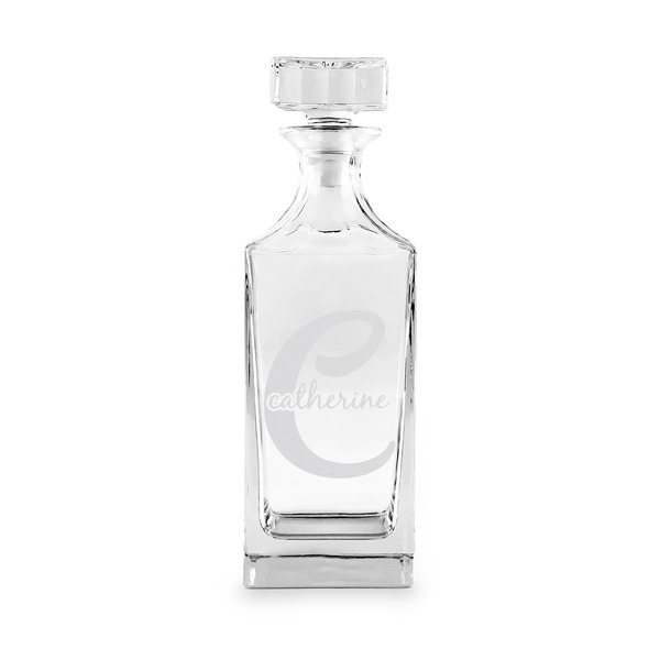Name & Initial (Girly) Whiskey Decanter - 30oz Square - APPROVAL