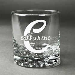 Name & Initial (Girly) Whiskey Glass - Engraved (Personalized)