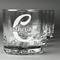 Name & Initial (Girly) Whiskey Glasses Set of 4 - Engraved Front