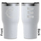 Name & Initial (Girly) White RTIC Tumbler - Front and Back