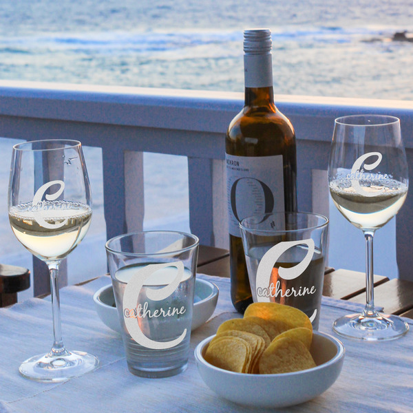 Name & Initial (Girly) Wine Glasses - Lifestyle (UPDATE)