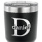 Name & Initial (for Guys) 30 oz Stainless Steel Ringneck Tumbler - Black - CLOSE UP