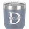 Name & Initial (for Guys) 30 oz Stainless Steel Ringneck Tumbler - Grey - Close Up