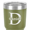 Name & Initial (for Guys) 30 oz Stainless Steel Ringneck Tumbler - Olive - Close Up