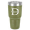 Name & Initial (for Guys) 30 oz Stainless Steel Tumbler - Olive - Single-Sided (Personalized)