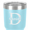 Name & Initial (for Guys) 30 oz Stainless Steel Ringneck Tumbler - Teal - Close Up