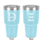 Name & Initial (for Guys) 30 oz Stainless Steel Tumbler - Teal - Double-Sided (Personalized)