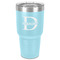 Name & Initial (for Guys) 30 oz Stainless Steel Ringneck Tumbler - Teal - Front