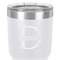 Name & Initial (for Guys) 30 oz Stainless Steel Ringneck Tumbler - White - Close Up