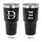 Name & Initial (for Guys) 30 oz Stainless Steel Ringneck Tumblers - Black - Double Sided - APPROVAL