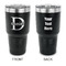 Name & Initial (for Guys) 30 oz Stainless Steel Tumbler - Black - Double Sided (Personalized)