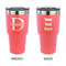 Name & Initial (for Guys) 30 oz Stainless Steel Ringneck Tumblers - Coral - Double Sided - APPROVAL