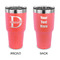 Name & Initial (for Guys) 30 oz Stainless Steel Tumbler - Coral - Double Sided (Personalized)