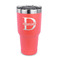 Name & Initial (for Guys) 30 oz Stainless Steel Ringneck Tumblers - Coral - FRONT