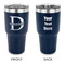 Name & Initial (for Guys) 30 oz Stainless Steel Ringneck Tumblers - Navy - Double Sided - APPROVAL