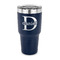 Name & Initial (for Guys) 30 oz Stainless Steel Tumbler - Navy - Single Sided (Personalized)
