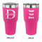 Name & Initial (for Guys) 30 oz Stainless Steel Tumbler - Pink - Double Sided (Personalized)
