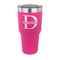 Name & Initial (for Guys) 30 oz Stainless Steel Ringneck Tumblers - Pink - FRONT