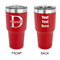 Name & Initial (for Guys) 30 oz Stainless Steel Ringneck Tumblers - Red - Double Sided - APPROVAL