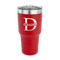 Name & Initial (for Guys) 30 oz Stainless Steel Tumbler - Red - Single Sided (Personalized)