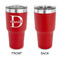 Name & Initial (for Guys) 30 oz Stainless Steel Ringneck Tumblers - Red - Single Sided - APPROVAL