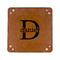 Name & Initial (for Guys) 6" x 6" Leatherette Snap Up Tray - FLAT FRONT