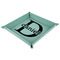 Name & Initial (for Guys) 9" x 9" Teal Leatherette Snap Up Tray - MAIN
