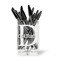 Name & Initial (for Guys) Acrylic Pencil Holder - FRONT