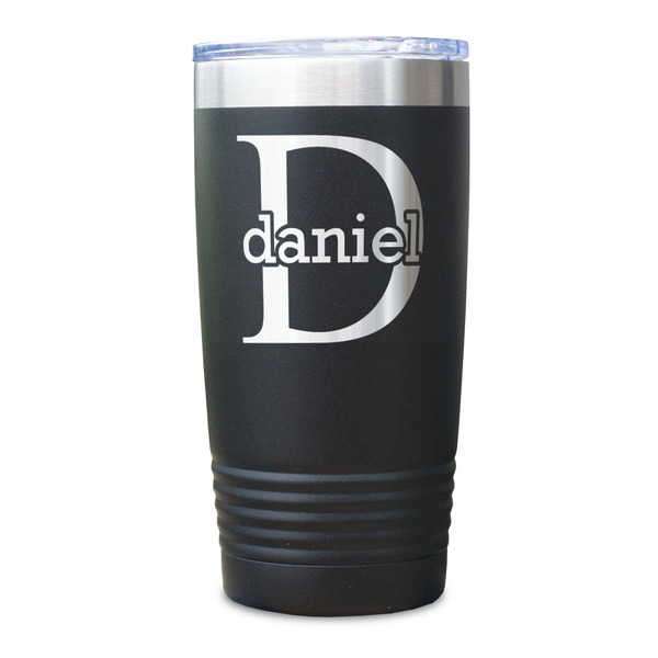 Name & Initial (for Guys) Black Polar Camel Tumbler - 20oz - Single Sided - Approval