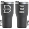 Name & Initial (for Guys) Black RTIC Tumbler - Front and Back
