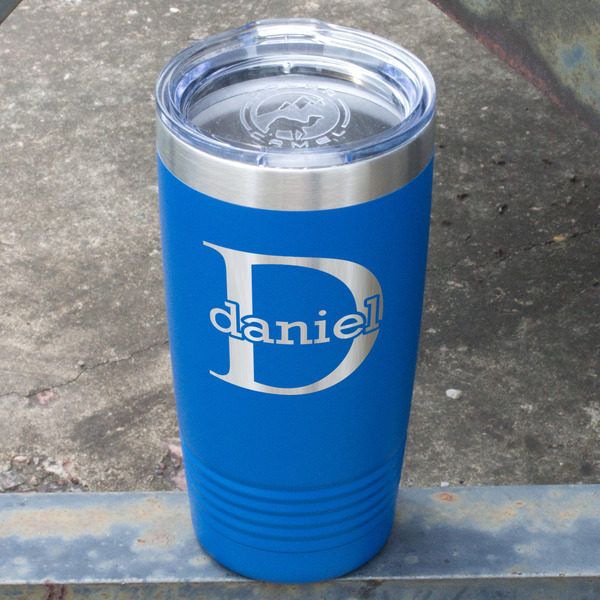 Name & Initial (for Guys) Blue Polar Camel Tumbler - 20oz - Angled