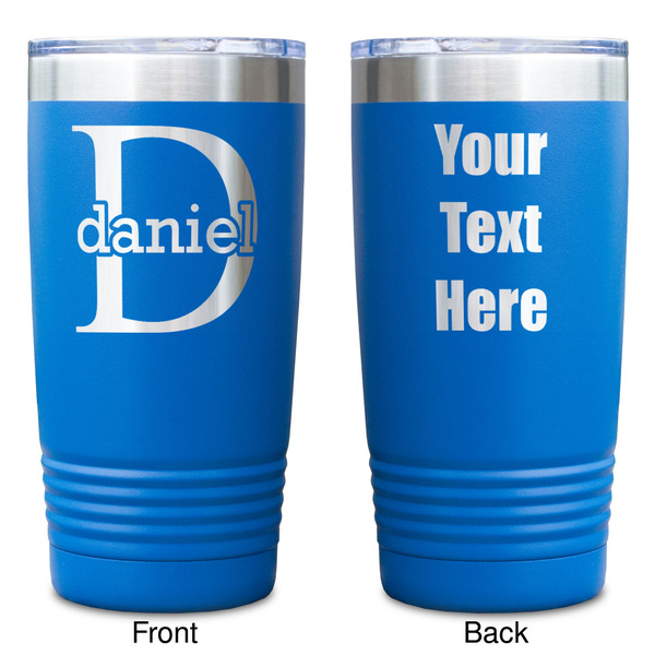 Name & Initial (for Guys) Blue Polar Camel Tumbler - 20oz - Double Sided - Approval
