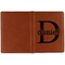 Name & Initial (for Guys) Cognac Leather Passport Holder Outside Single Sided - Apvl