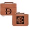 Name & Initial (for Guys) Cognac Leatherette Bible Covers - Large Double Sided Apvl