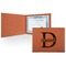Name & Initial (for Guys) Leatherette Certificate Holder - Front (Personalized)