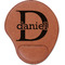 Name & Initial (for Guys) Cognac Leatherette Mouse Pads with Wrist Support - Flat