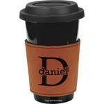 Name & Initial (for Guys) Leatherette Cup Sleeve - Single Sided (Personalized)