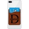 Name & Initial (for Guys) Cognac Leatherette Phone Wallet on iphone 8