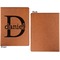 Name & Initial (for Guys) Cognac Leatherette Portfolios with Notepad - Large - Single Sided - Apvl