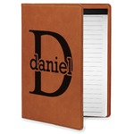 Name & Initial (for Guys) Leatherette Portfolio with Notepad - Small - Single Sided (Personalized)
