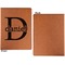 Name & Initial (for Guys) Cognac Leatherette Portfolios with Notepad - Small - Single Sided- Apvl
