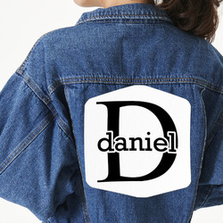 Name & Initial (for Guys) Twill Iron On Patch - Custom Shape - 3XL (Personalized)