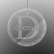 Name & Initial (for Guys) Engraved Glass Ornament - Round (Personalized)